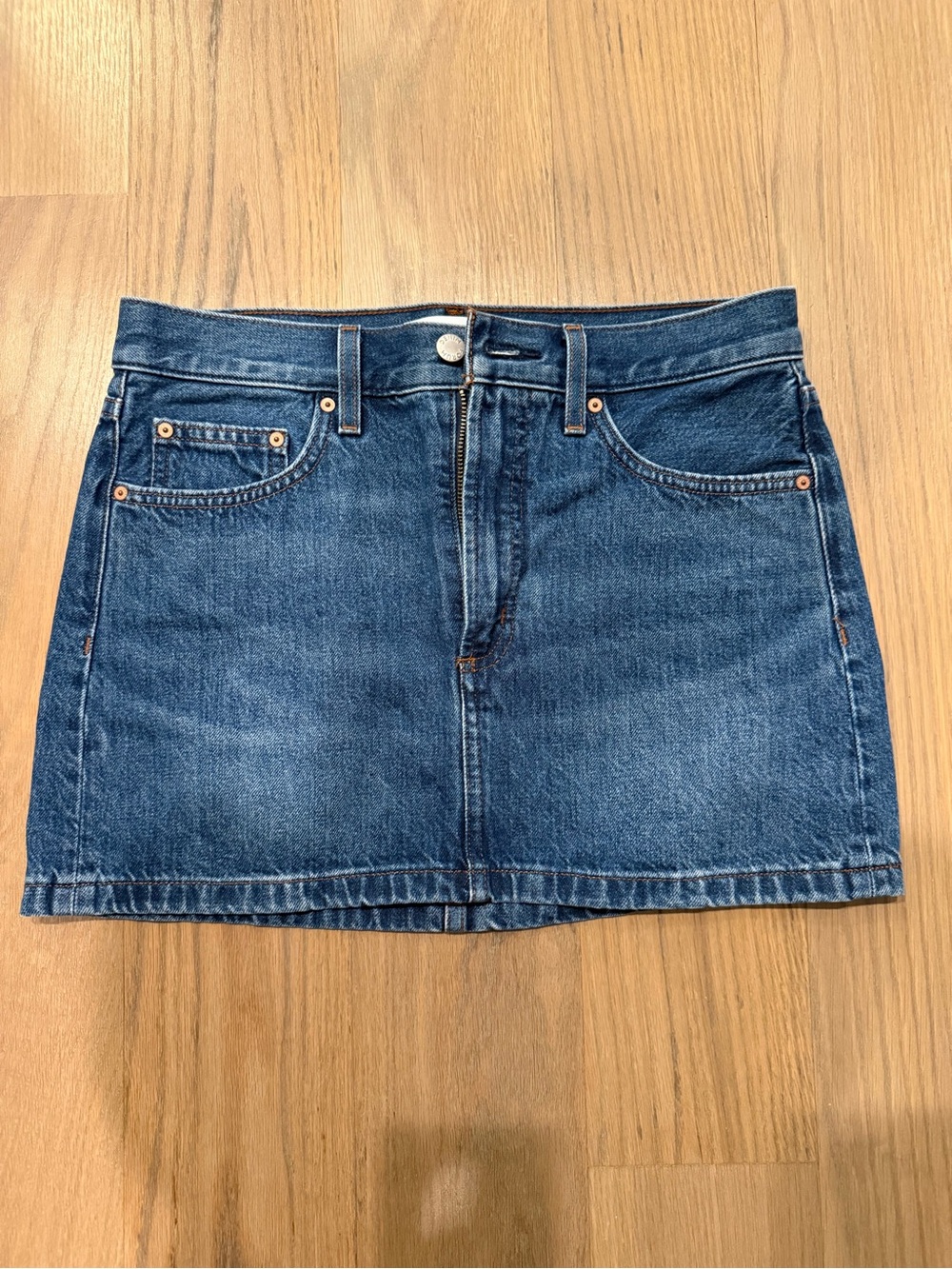 Denim Forum Blue High-Rise Denim Mini Skirt 90’s Ricci